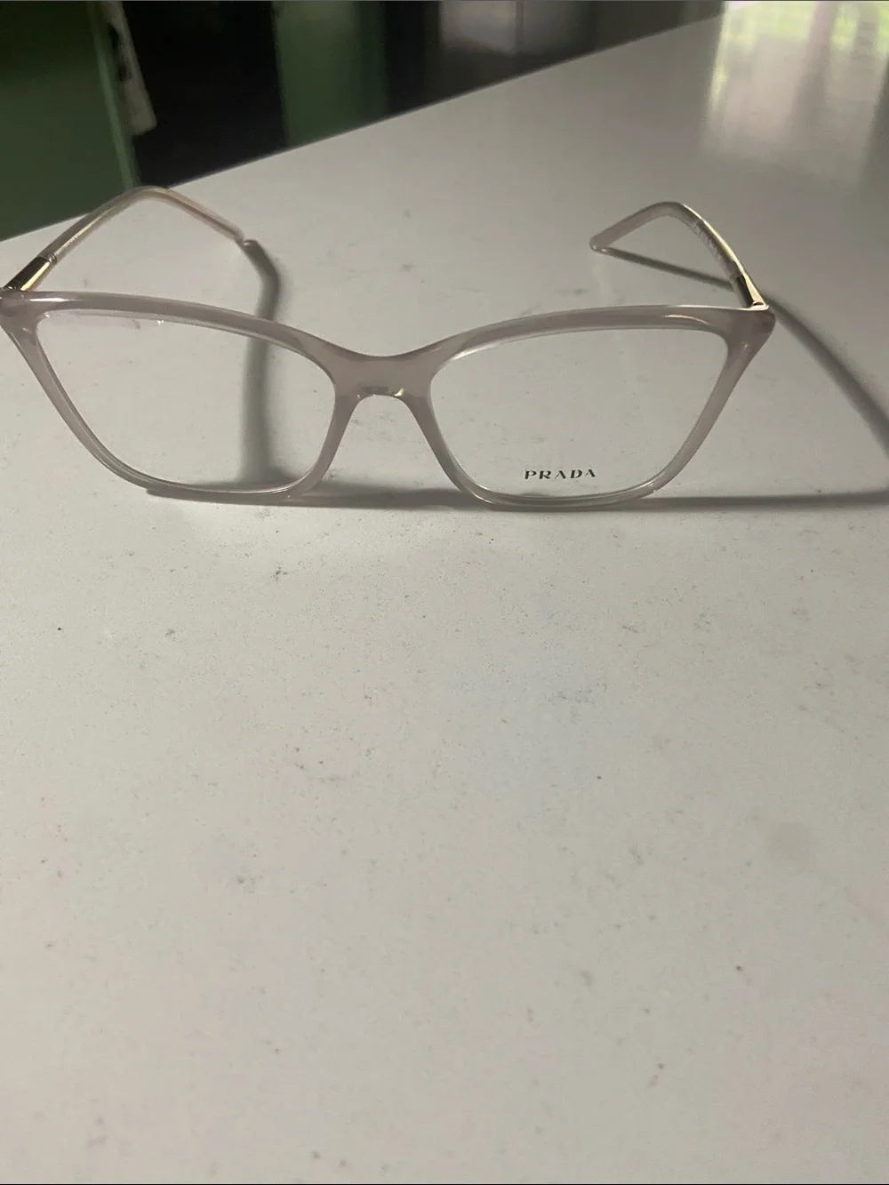 Prada Women's Light Pink Cat-Eye Optical Frames